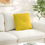 Seljatugi padi kollane 50 x 45 cm korter kangas