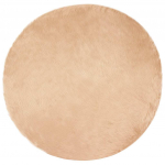 Faux lambanaha vaip tafalla beež &oslash; 100 cm pol&uuml;ester