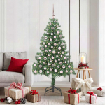 J&otilde;ulupuu koos 300 led-iga koos alusega roheline 180 cm pvc