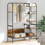 Riidepuu riiuliga pruun 120 x 44 x 160 cm tehispuit