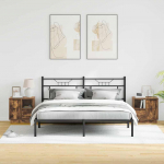 &Ouml;&ouml;lambi kapp 2 pcs suitsutatud tamm 50 x 34.5 x 50 cm tehispuit