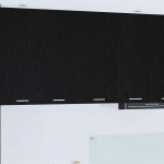 Seinakapp uksega riga must tamm 80 x 31 x 80 cm tehispuit