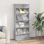 Ajakirja riiul riiuliga betoonhall 70 x 41 x 156 cm tehispuit