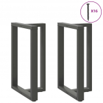 Baarilaua jalad t-kujulised 2 tk, antratsiithall, 60 x 35 x (90-91) cm, teras