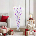 Tehisj&otilde;ulupuu koos 150 led-iga valge 120 cm pvc ja teras