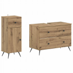2-osaline vannitoa kapi komplekt breda artisan tamm tehispuit