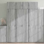 Hoiukapp, hall sonoma tamm, 70 x 42,5 x 225 cm tehispuit