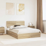 Laos voodi sahtliga peaga sonoma tamm 140 x 200 cm tehispuit