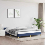 Voodiraam peatsiga ilma madratsita sinine 180x200 cm kangas