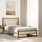 Metallist voodiraam ilma madratsita sonoma tamm 100x200 cm