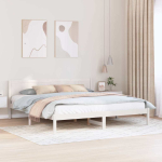 Voodi raam valge 180 x 200 cm m&auml;nnipuit