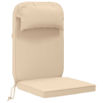 P&auml;ikese lounge patja 100% pol&uuml;ester kreemjas 55 x 124 x 5 cm