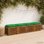 4-osalised istepad vught 4 pcs 100% pol&uuml;ester roheline