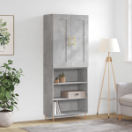 K&otilde;rge kapp, betoonhall, 69,5 x 34 x 180 cm,tehispuit