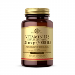 SOLGAR D3-vitamiin 5000 R&Uuml; 125 mcg (100 kapslit)