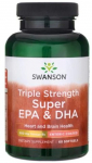 Swansoni kolmekordse tugevusega super EPA ja DHA, 900 mg - 60 kapslit