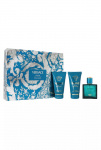 Versace Eros Pour Homme kinkekomplekt: EdT 50ml + du&scaron;igeel 50ml + habemeajamisj&auml;rgne palsam 50ml
