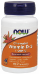 NOW Foods D3-vitamiin, 1000 R&Uuml; (n&auml;rimistablett) - 180 n&auml;rimistabletti
