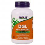 NOW FOODS DGL aaloega - lagritsajuur 400 mg + aaloe vera (100 kapslit).