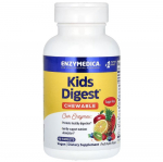 Enzymedica Kids Digest&trade; seedeens&uuml;&uuml;mid lastele, puuviljapunch - 90 n&auml;rimistabletti