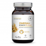 AURA HERBALS Omega+ lastele (keeratavad kapslid) - Omega-3 happed 180 EPA 120 DHA + D3-vitamiin 800 R&Uuml; (60 kapslit).