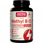 Jarrow Formulas Methyl B-12, 5000mcg (kirss) - 60 vegan n&auml;rimistabletti