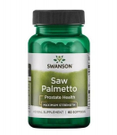 Swanson Saw Palmetto, maksimaalse tugevusega - 60 kapslit