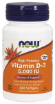 NOW Foods D3-vitamiin, 5000 R&Uuml; - 240 kapslit