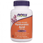 Now Foods h&uuml;aluroonhape, topelttugevusega 100 mg - 120 kapslit