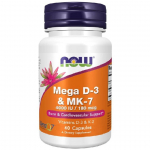 Now Foods Mega D3 4000 R&Uuml; + K2 MK-7 180 mcg - 60 kapslit