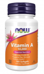 NOW Foods A-vitamiin, 10 000 R&Uuml; - 100 kapslit