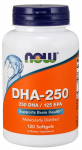 NOW Foods DHA-250, 250 DHA / 125 EPA - 120 kapslit