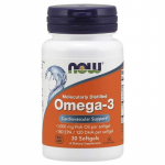 NOW FOODS Omega 3 - DHA 120 mg + EPA 180 mg (30 kapslit)