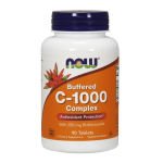 NOW FOODS C-1000 puhverdatud C-vitamiin + tsitruselised bioflavonoidid (90 tabletti).