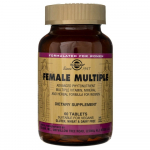 "SOLGAR Female Multiple" - looduslike koostisosadega vitamiinide ja mineraalide valem (60 tabletti).