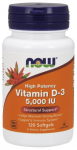 NOW Foods D3-vitamiin, 5000 R&Uuml; - 120 kapslit