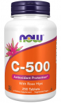 NOW FOODS C-vitamiin 500 mg kibuvitsamarjadega (250 tabletti).