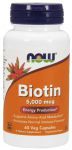 NOW FOODS Biotiin - Biotiin 5000 mcg (60 kapslit)