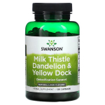 Swanson Milk Thistle v&otilde;ilille ja kollase doki seemned - 120 kapslit