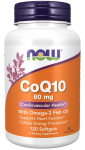 NOW Foods CoQ10 oomega-3-rasvhapetega, 60 mg - 120 kapslit