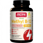 Jarrow Formulas Methyl B-12, 1000mcg (sidrun) - 100 vegan n&auml;rimistabletti