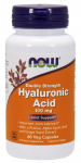NOW Foods h&uuml;aluroonhape, 100 mg topelttugevusega - 60 kapslit