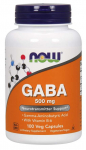 NOW FOODS GABA 500 mg (100 kapslit)