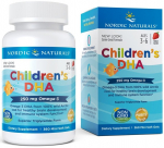 Nordic Naturals laste DHA, 250 mg oomega-3 maasika maitsega - 360 kapslit