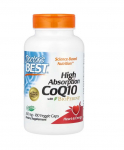 DOCTOR'S BEST koens&uuml;&uuml;m Q10 200 mg ja piperiin BioPerine - vegan (180 kapslit).