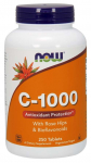 NOW FOODS C-vitamiin 1000 mg bioflavonoidide ja kibuvitsamarjadega (250 tabletti).