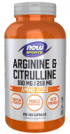 NOW Foods arginiin ja tsitrulliin - 240 kapslit
