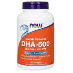 NOW FOODS DHA - 500 DHA 250 EPA dokosaheksaeenhape 500 mg (180 kapslit).