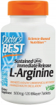 Doctor's Best L-arginiin - p&uuml;siv + kohene vabanemine, 500 mg - 120 tabletti