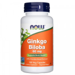 Now Foods Ginkgo Biloba 60 mg - 120 taimekapslit